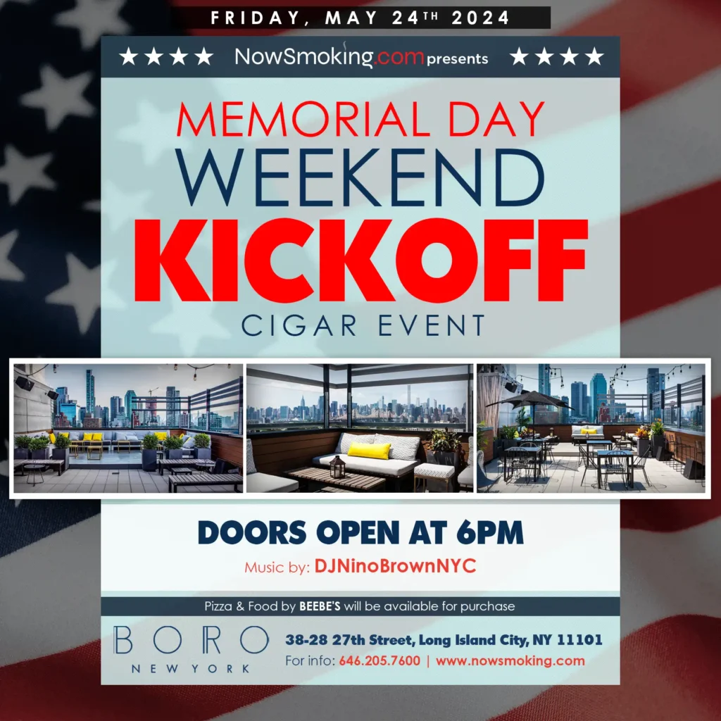 memorial day rooftop cigar party in nyc at Boro Hotel